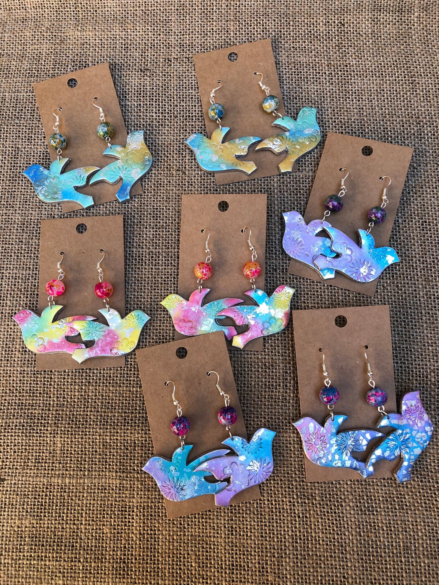 Boho Soaring Swallow Bird Dangle Earrings YOU CHOOSE