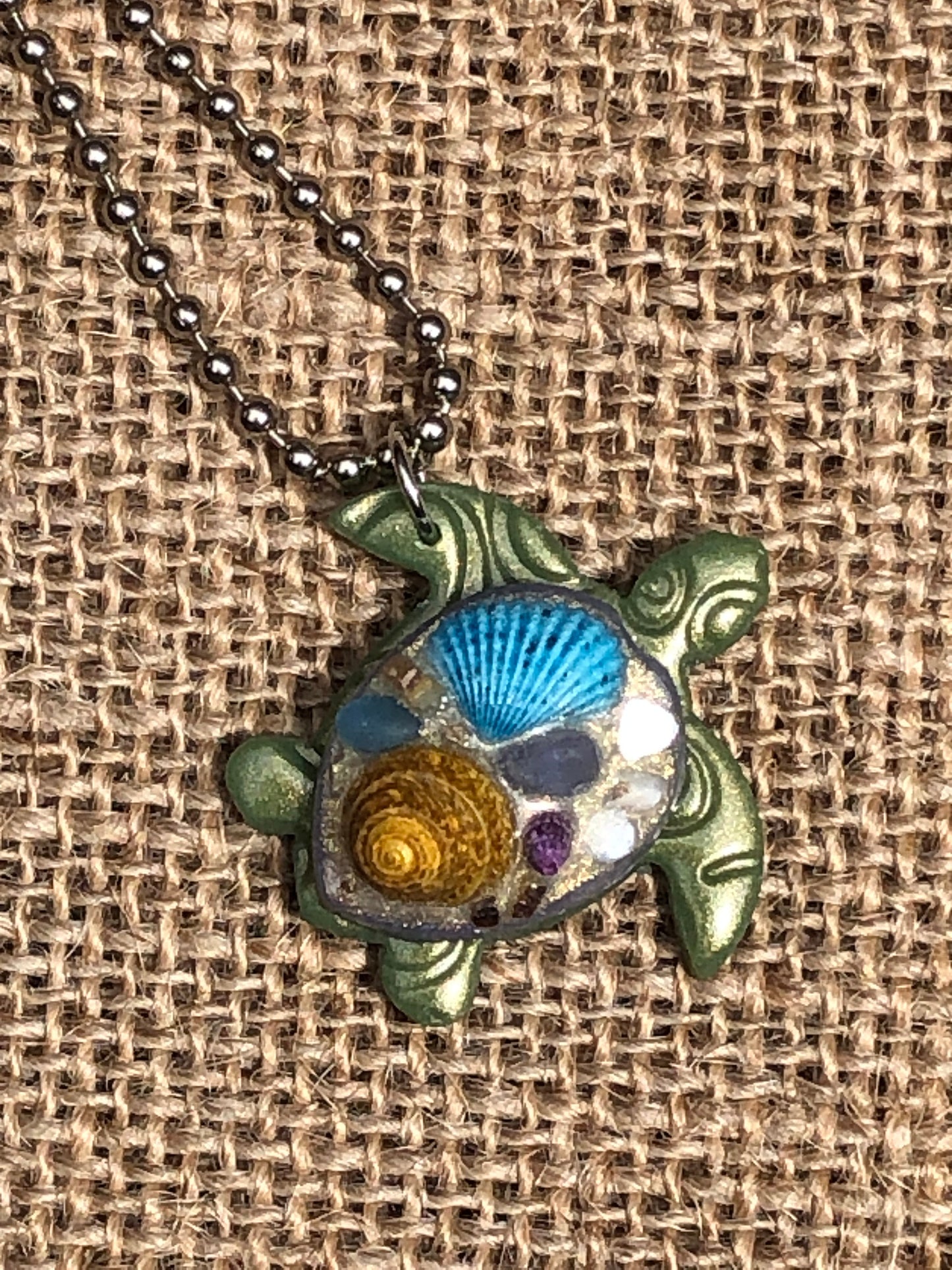 Beach Seashell Swimming Sea Turtle Necklace YOU CHOOSE