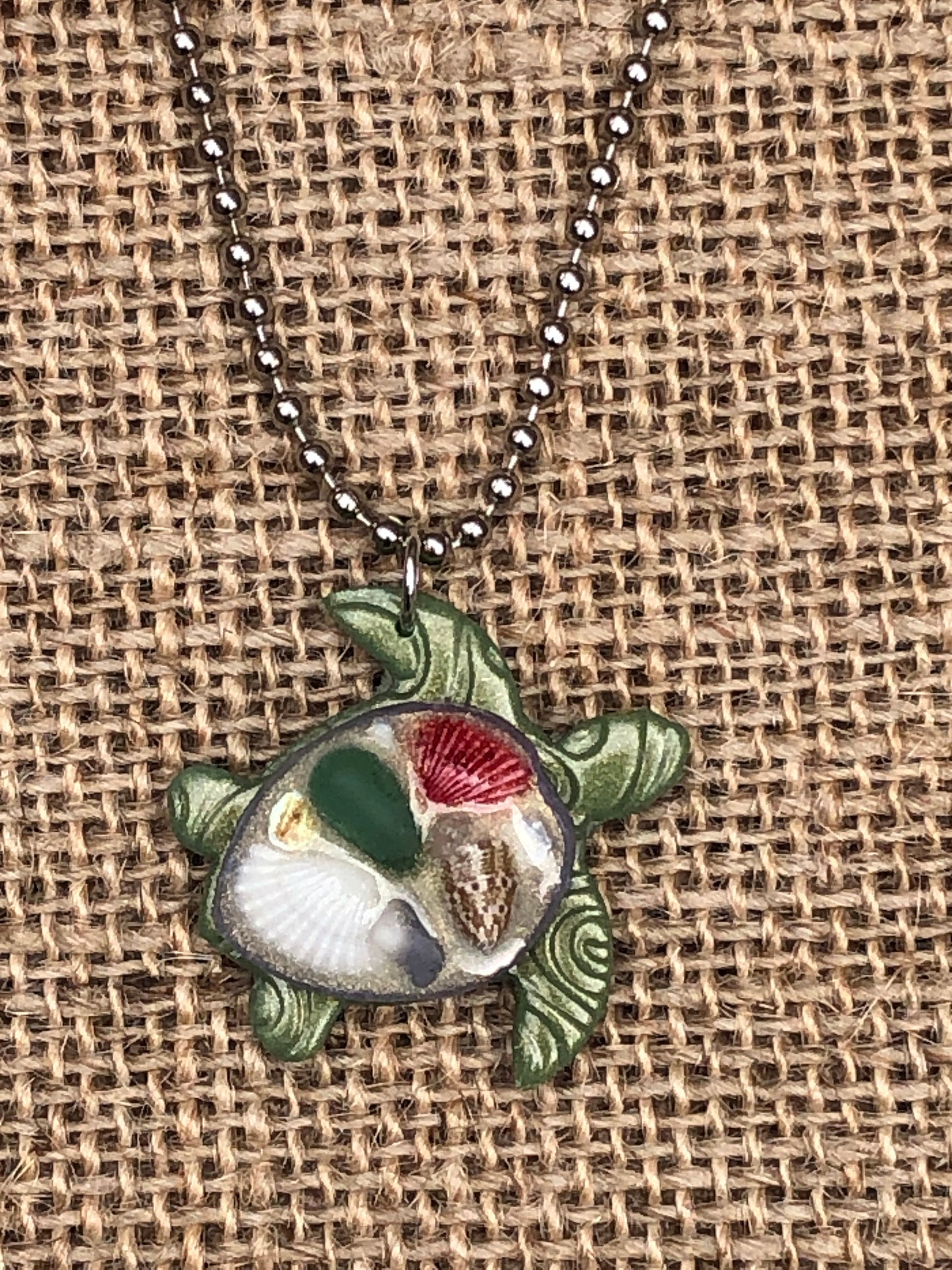 Beach Seashell Swimming Sea Turtle Necklace YOU CHOOSE
