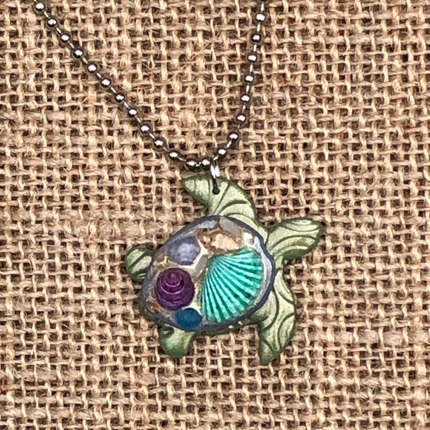 Beach Seashell Swimming Sea Turtle Necklace YOU CHOOSE