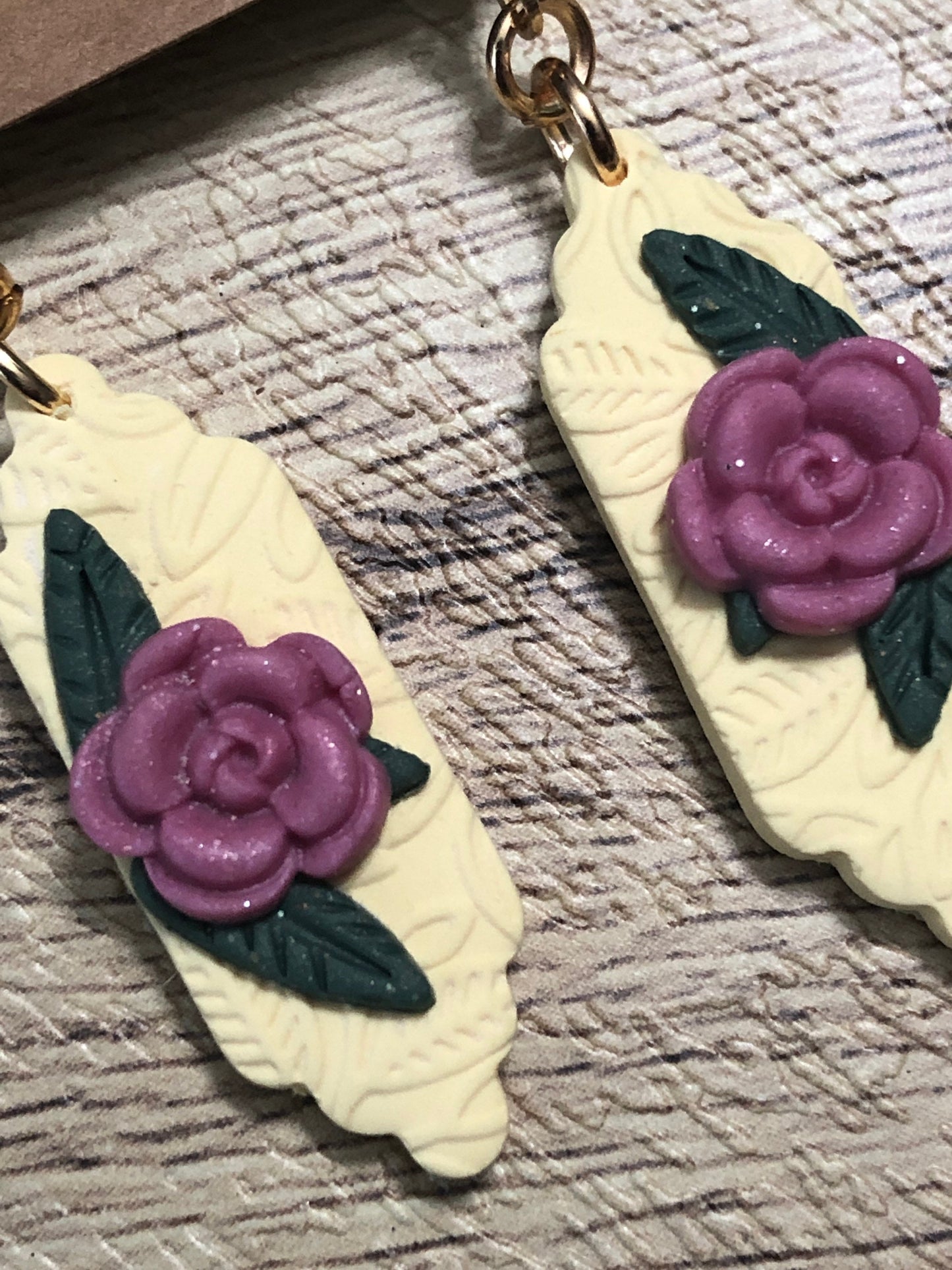 Dainty Sweet Rose Floral Statement Dangle Earrings