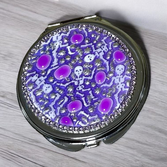 Polymer Clay and Mixed Media Compact mirror Tutorial By Sherbears Clay