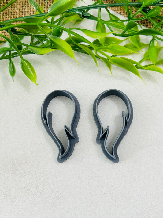 2pc Fiery Flame Outline Cutter Set Polymer Clay Cutter 6 Sizes You Choose