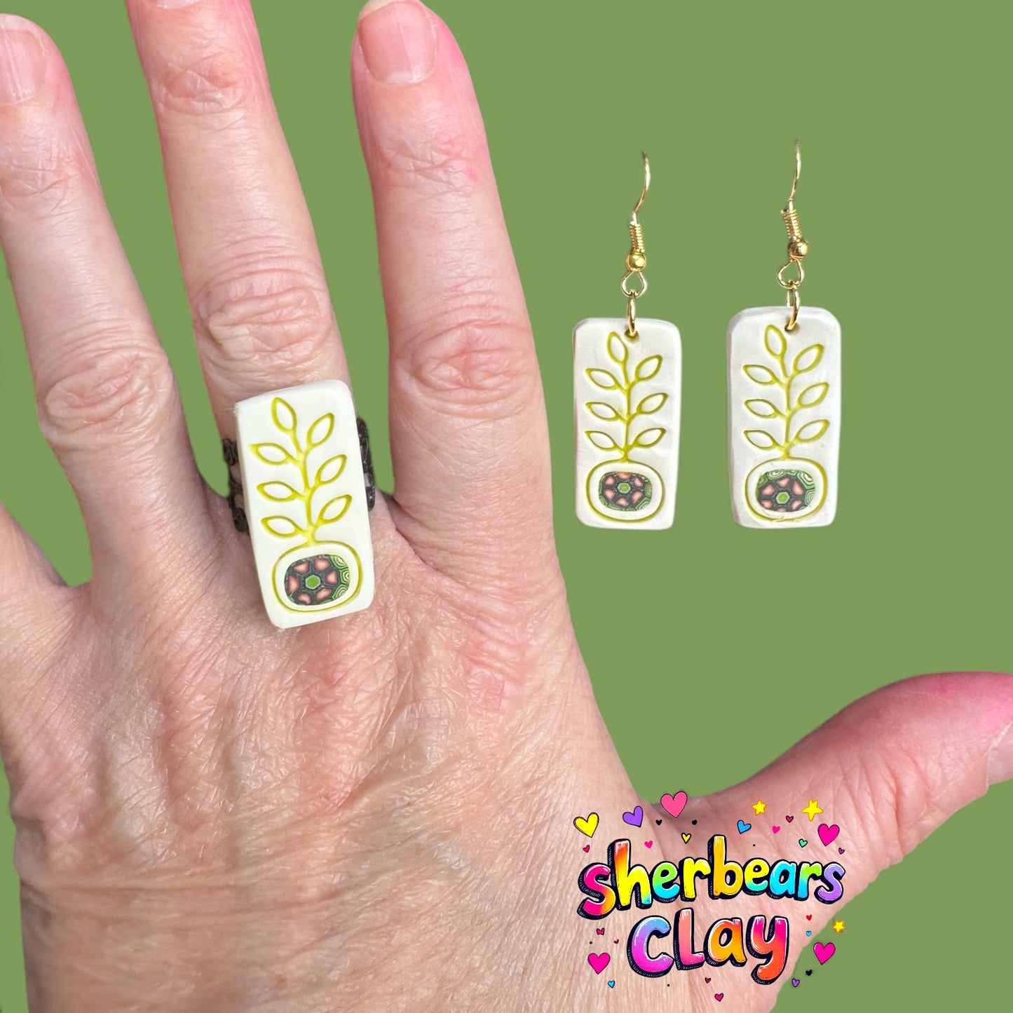 2pc Whimsy Foliage Bezel with Stone Polymer Clay Cutter Set - 7 Styles and 5 Sizes Available