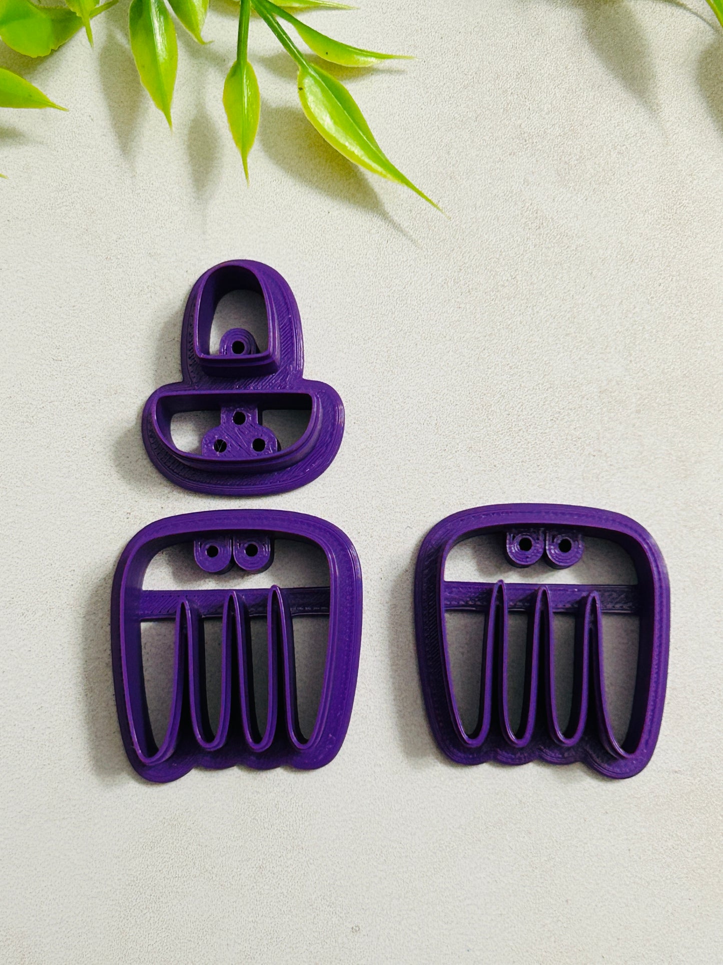 3pc Combo XBO Dangle Mirrored Polymer Clay Cutter Set 3 Sizes Available You Choose