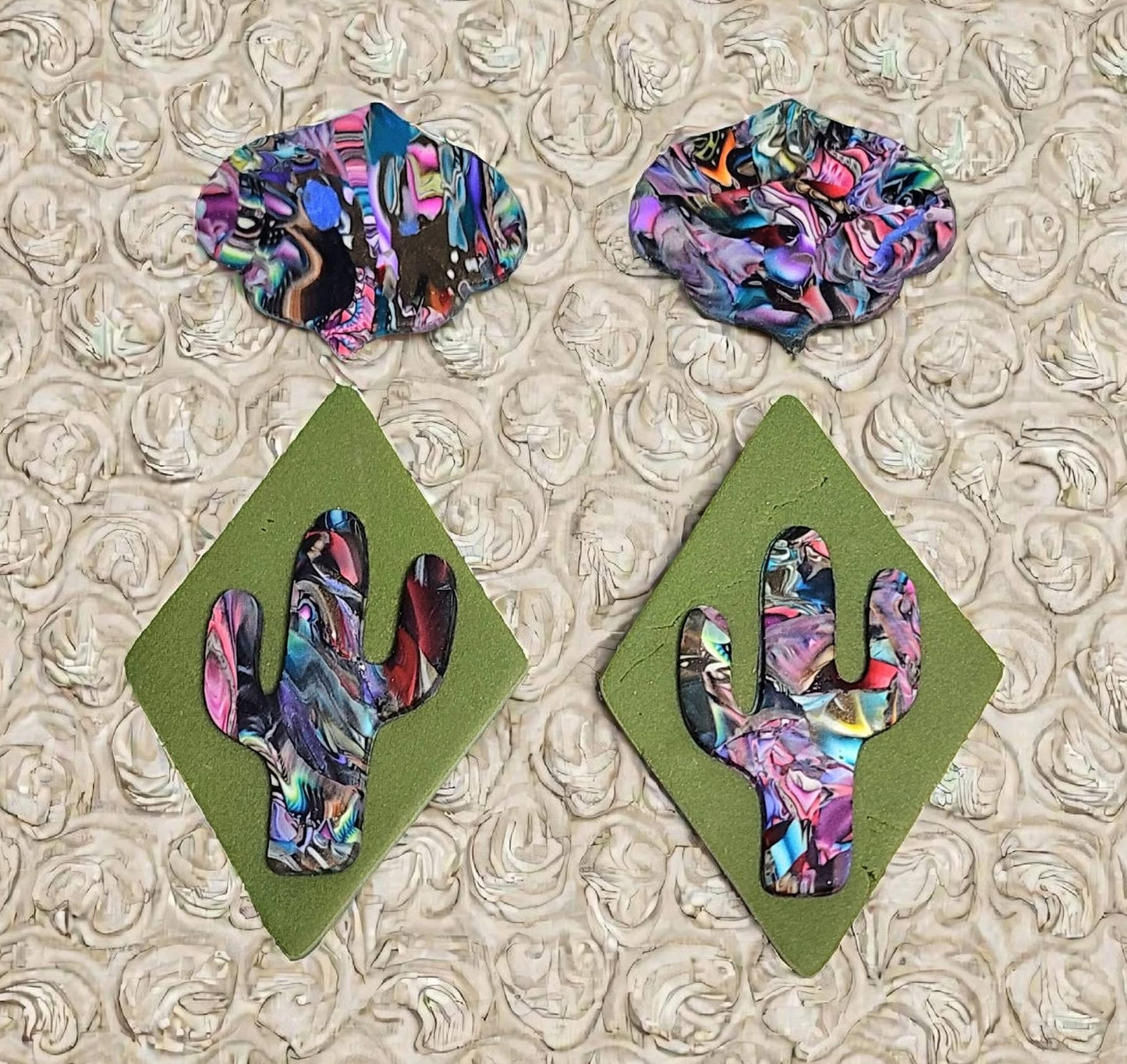 2pc Cactus Outline Cutter Set Polymer Clay Cutter 6 Sizes You Choose