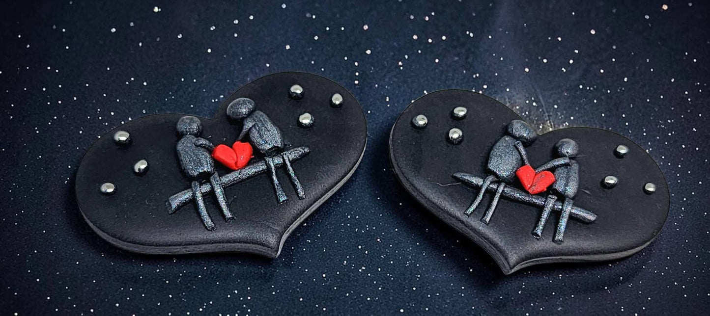 Puffy Heart Outline Polymer Clay Cutter 7 Sizes You Choose