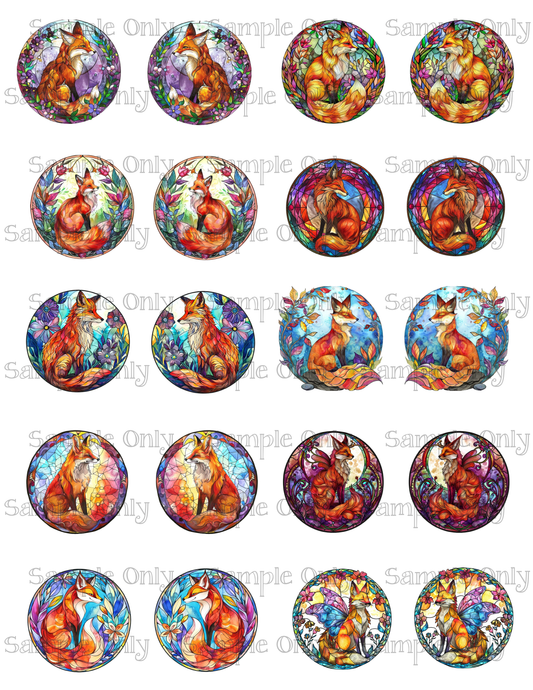 1.5 Inch Fairy Fox Image Sheet For Polymer Clay Transfer Decal DIGITAL FILE OR PRINTED