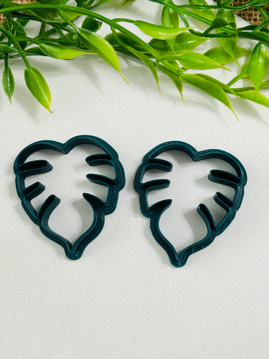 2pc Monstera Leaf Outline Cutter Set Polymer Clay Cutter 6 Sizes You Choose
