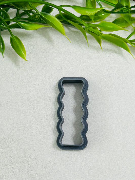 Wavy Rectangle Outline Polymer Clay Cutter 6 Sizes You Choose
