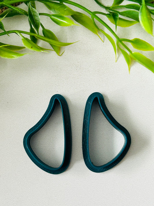 2pc Asymmetrical Drop Outline Cutter Set Polymer Clay Cutter 7 Sizes You Choose