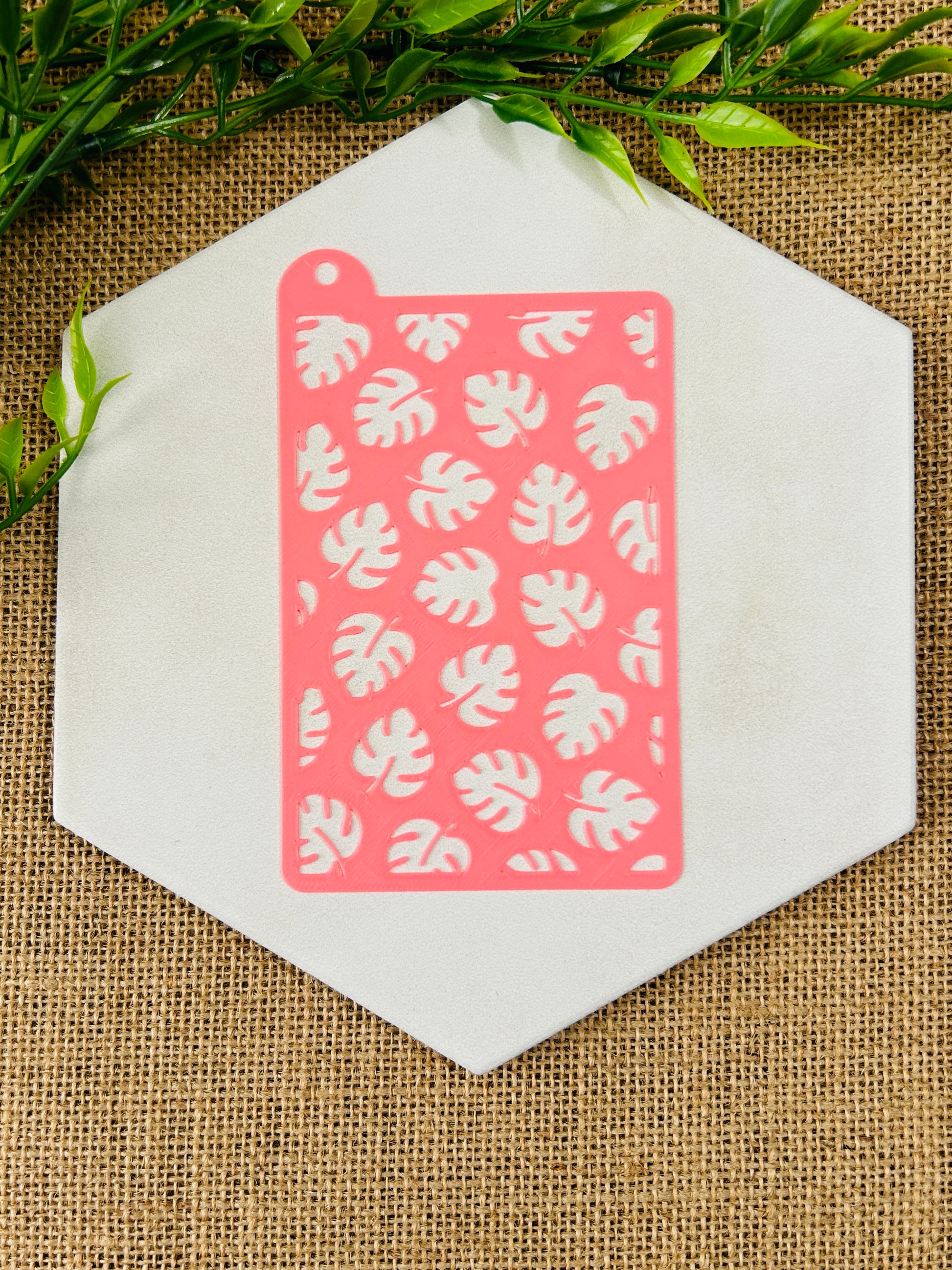 monstera plant stencil Monstera Leaves Stencil For Polymer Clay – Love and Light Gallery