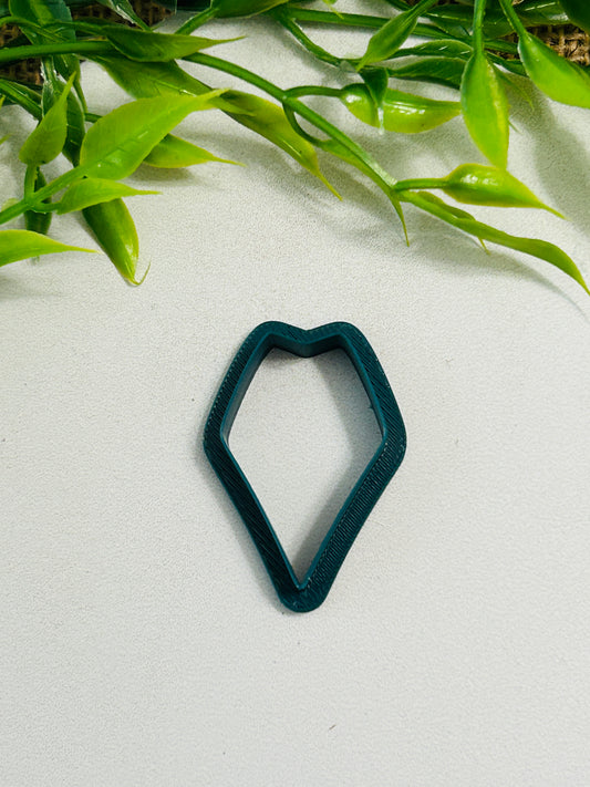 Abstract Heart Petal Outline Polymer Clay Cutter 7 Sizes You Choose