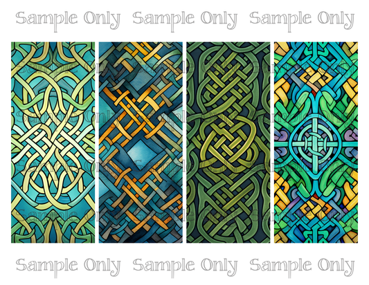 2.5 x 6 Inch Celtic Knots Set 02 Image Sheet For Polymer Clay Transfer Decal DIGITAL FILE OR PRINTED