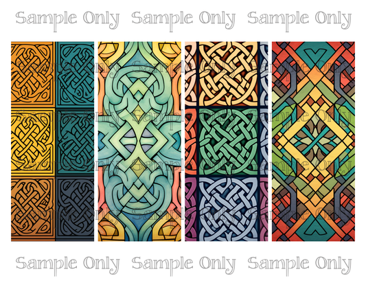 2.5 x 6 Inch Celtic Knots Set 03 Image Sheet For Polymer Clay Transfer Decal DIGITAL FILE OR PRINTED