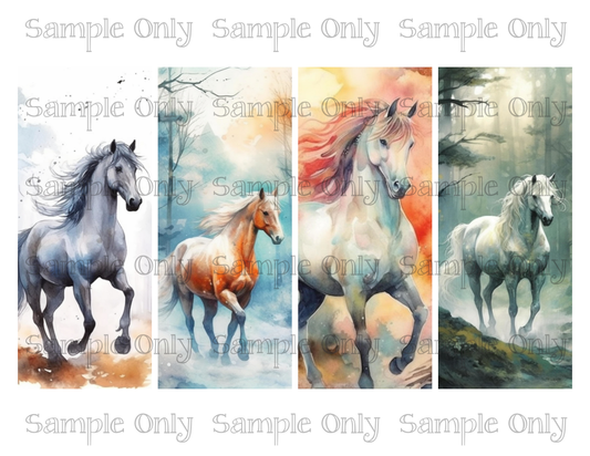 2.5 x 6 Inch Wild Forest Horse Image Sheet For Polymer Clay Transfer Decal DIGITAL FILE OR PRINTED