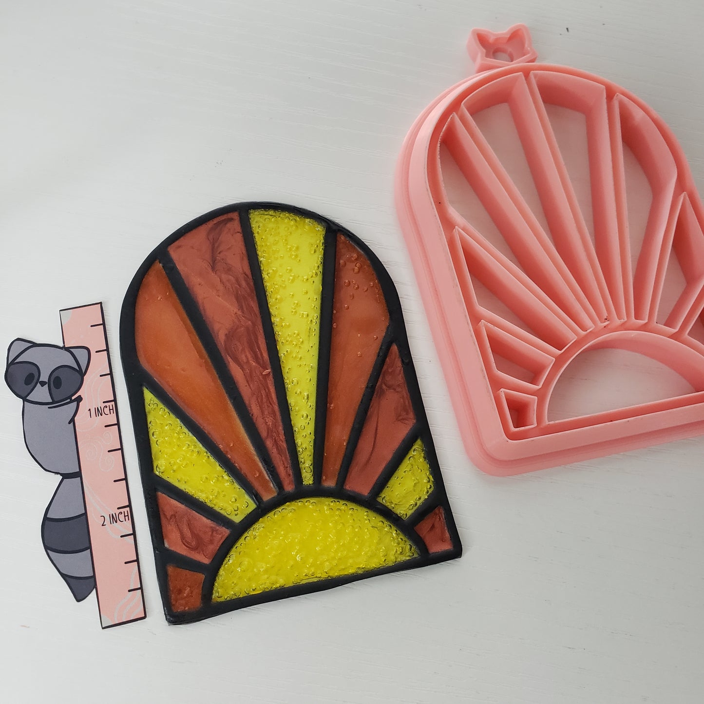 Boho Sun Stained Glass Suncatcher Open Frame Polymer Clay Cutter TPAB