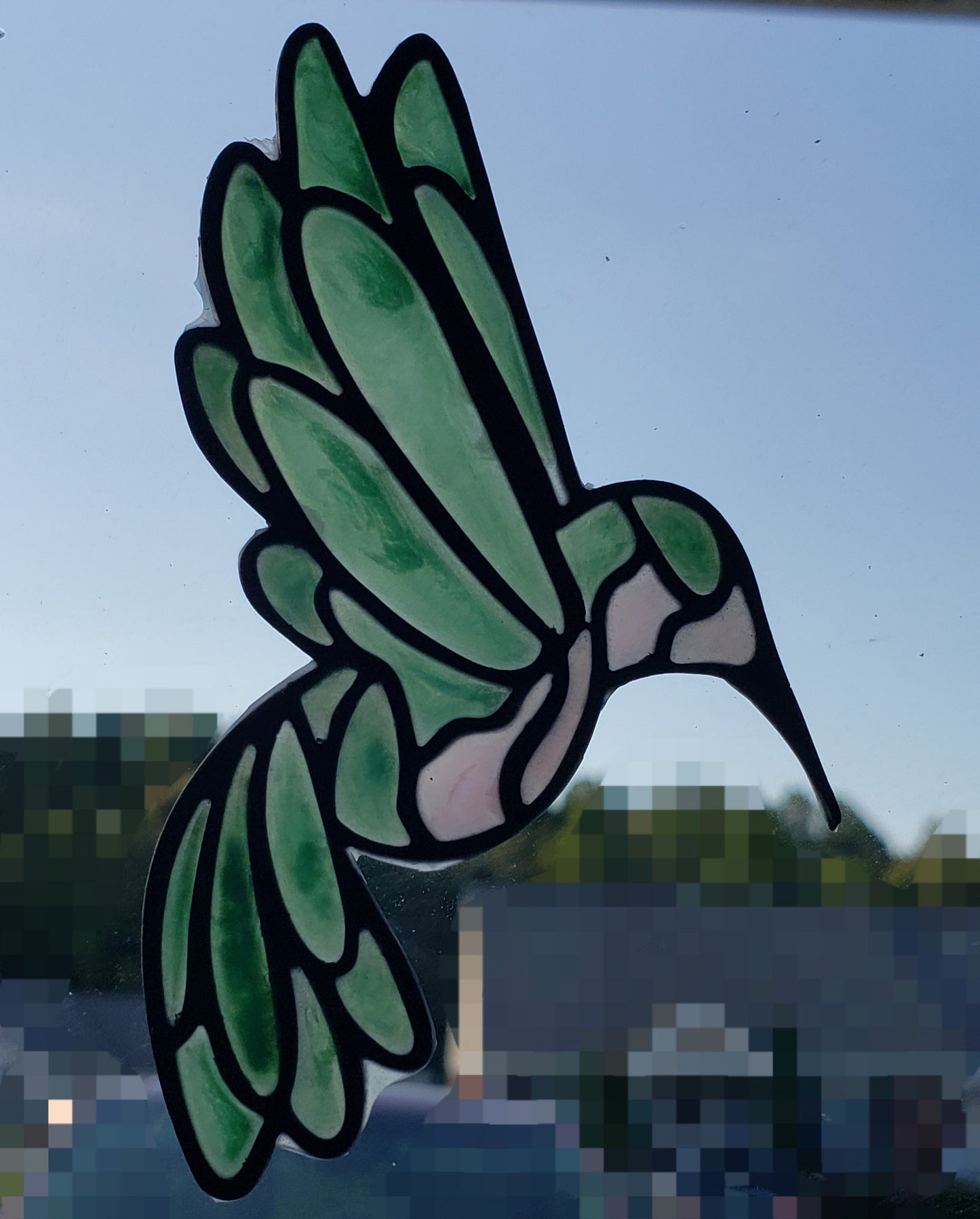 Hummingbird Stained Glass Suncatcher Open Frame Polymer Clay Cutter TPAB