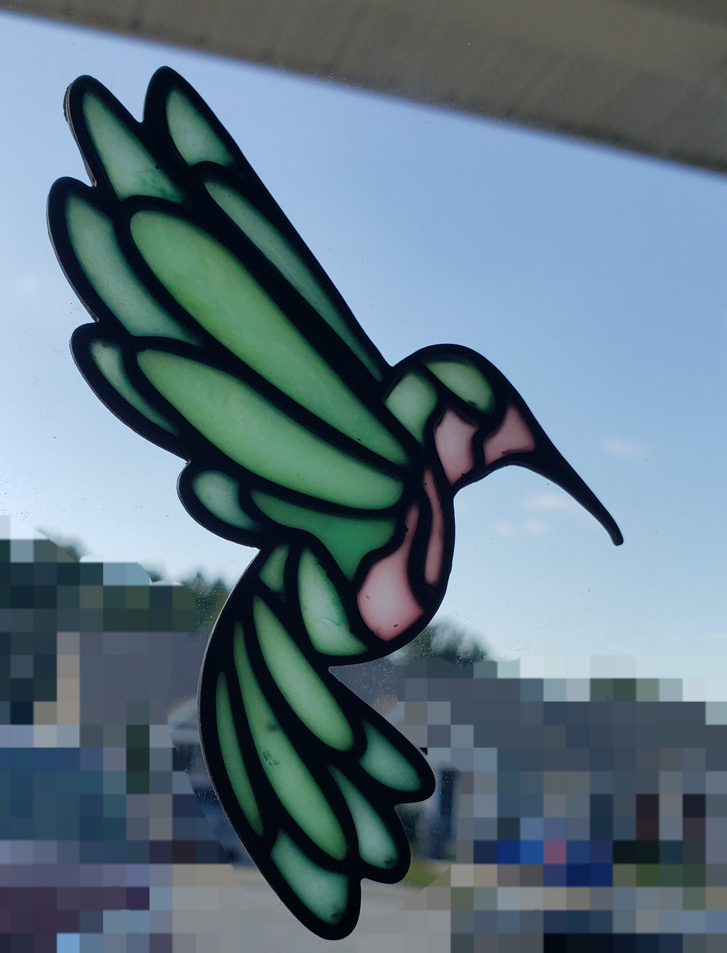 Hummingbird Stained Glass Suncatcher Open Frame Polymer Clay Cutter TPAB