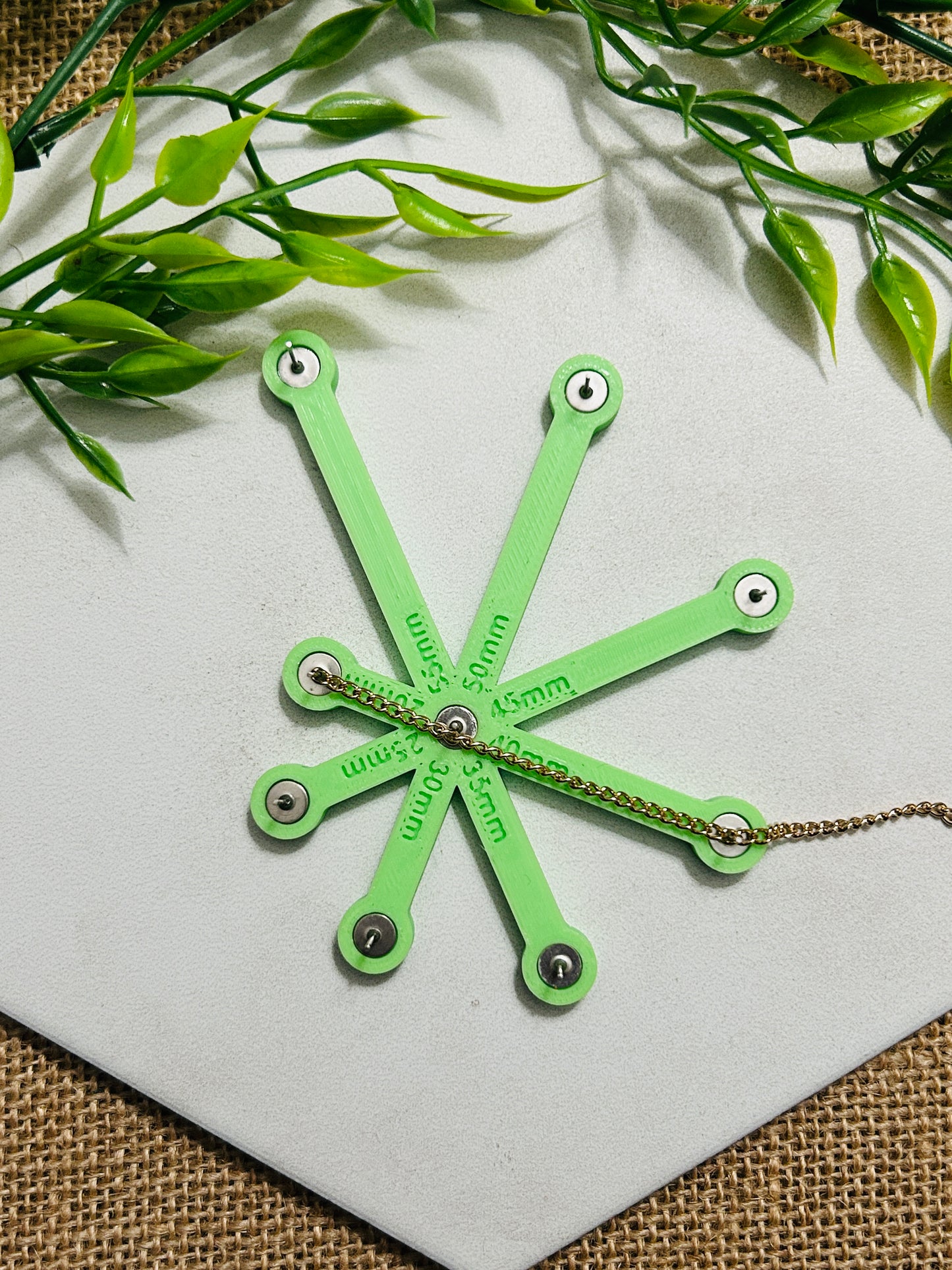 Chain Guide Measuring Tool For Jewelry Making