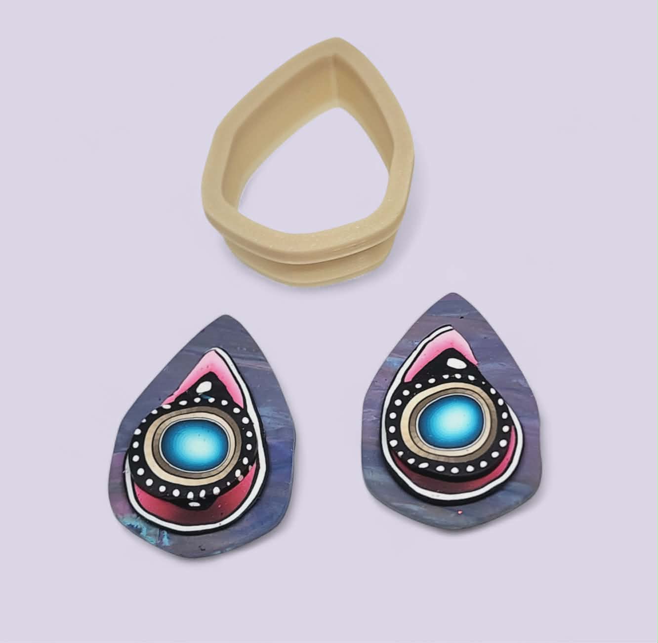 Hexagon Drop Outline Polymer Clay Cutter 10 Sizes You Choose