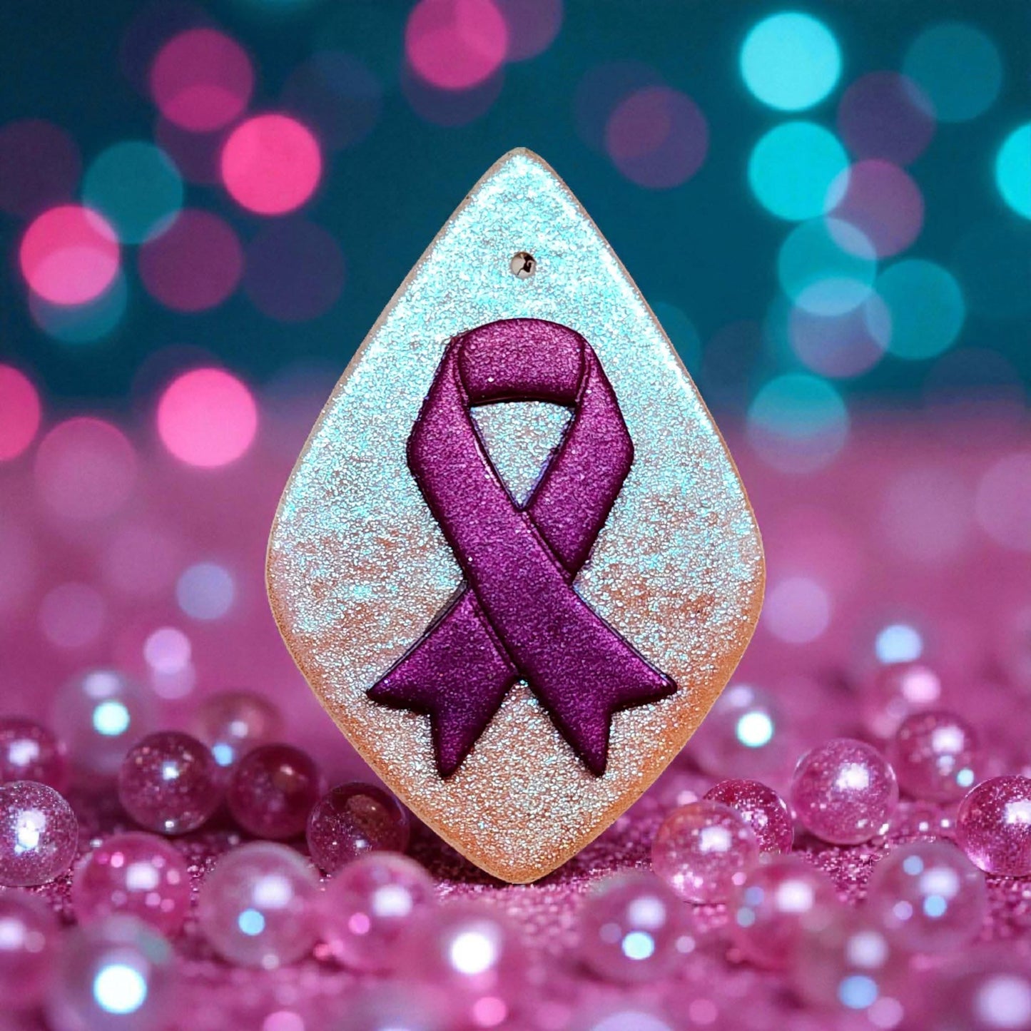 Awareness Ribbon Imprint Polymer Clay Cutter 5 Sizes You Choose