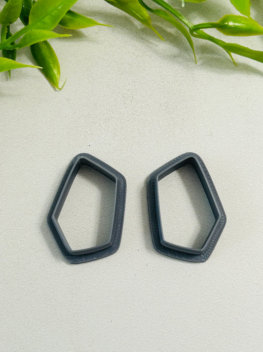 2pc Organic Shape 1 Outline Cutter Set Polymer Clay Cutter 6 Sizes You Choose