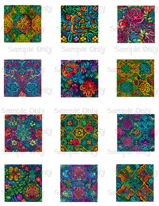 2 Inch Celtic Knots Image Sheet For Polymer Clay Transfer Decal DIGITAL FILE OR PRINTED