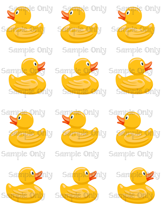 2 Inch Rubber Duck Image Sheet For Polymer Clay Transfer Decal DIGITAL FILE OR PRINTED