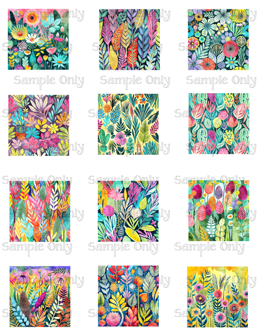 2 Inch Wild Garden Image Sheet For Polymer Clay Transfer Decal DIGITAL FILE OR PRINTED