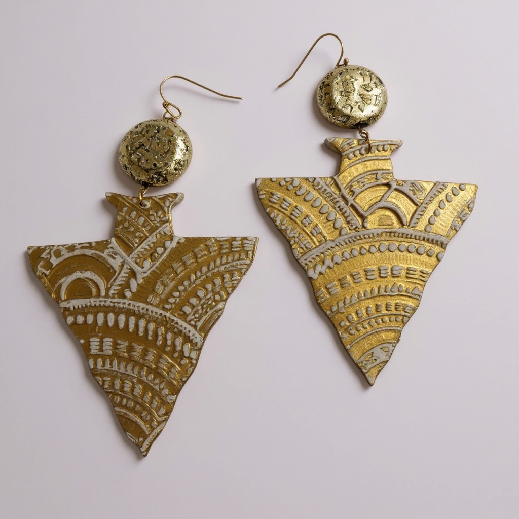 2pc Arrow and Stud Topper Cutter Set Polymer Clay Cutter 7 Sizes You Choose