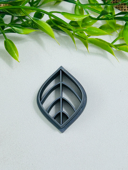 Wide Veined Leaf Imprint Polymer Clay Cutter 3 Sizes You Choose