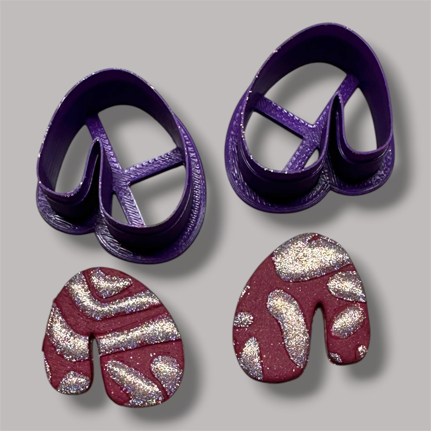 4pc Abstract Double Arch Cutter Set Polymer Clay Cutter 4 Sizes You Choose