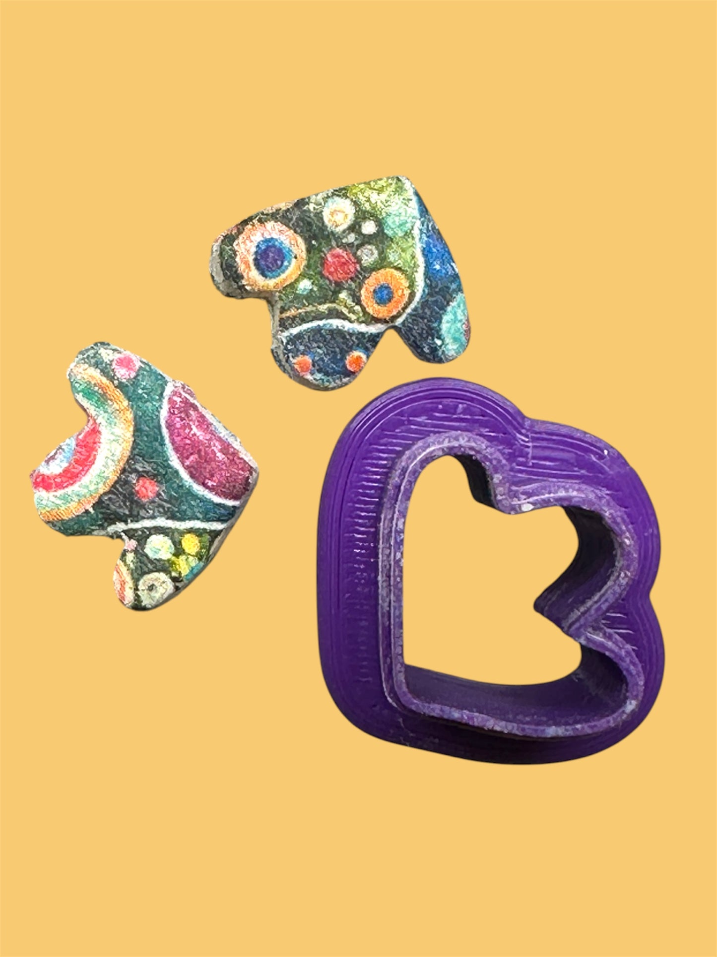 12Pc Assorted Organic Shape Slab or Stud 13mm Polymer Clay Cutter Set