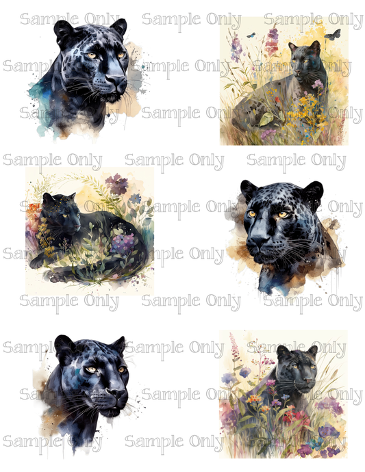 3 Inch Black Panther Set-01 Image Sheet For Polymer Clay Transfer Decal DIGITAL FILE OR PRINTED