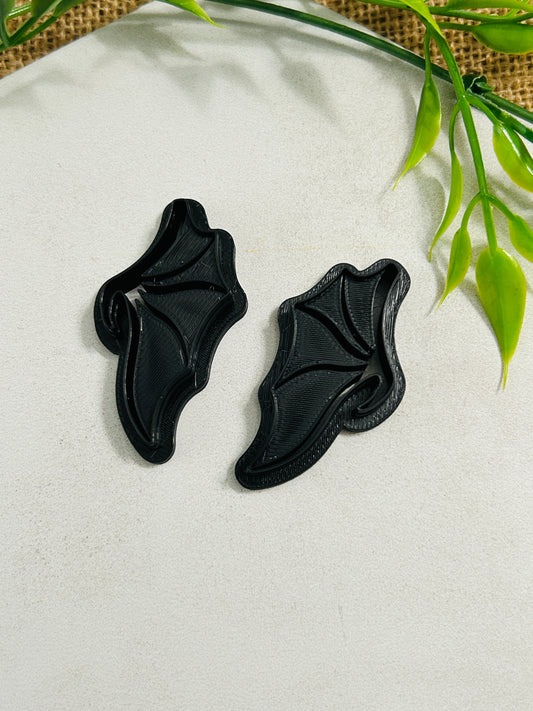 2pc Devil Wing Imprint Cutter Set Polymer Clay Cutter