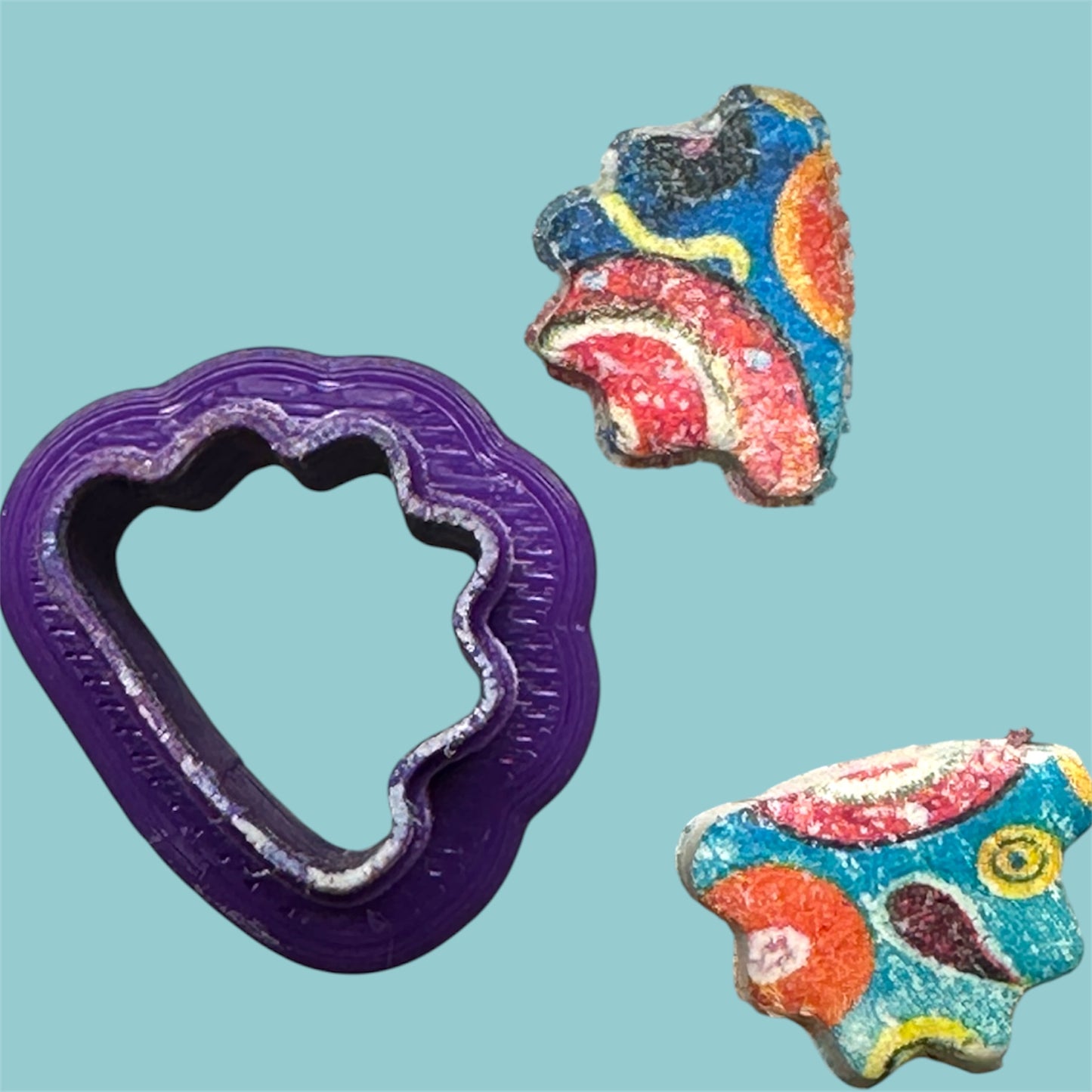 12Pc Assorted Organic Shape Slab or Stud 13mm Polymer Clay Cutter Set
