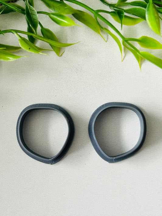 2pc Stone Style 1 Outline Polymer Clay Cutter 8 Sizes You Choose