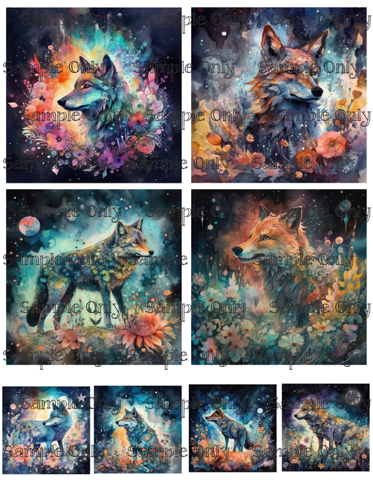 4 Inch Wolves Set 01 Image Sheet For Polymer Clay Transfer Decal DIGITAL FILE OR PRINTED