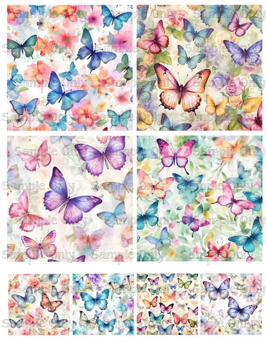 4 Inch Butterfly Flight Image Sheet For Polymer Clay Transfer Decal DIGITAL FILE OR PRINTED