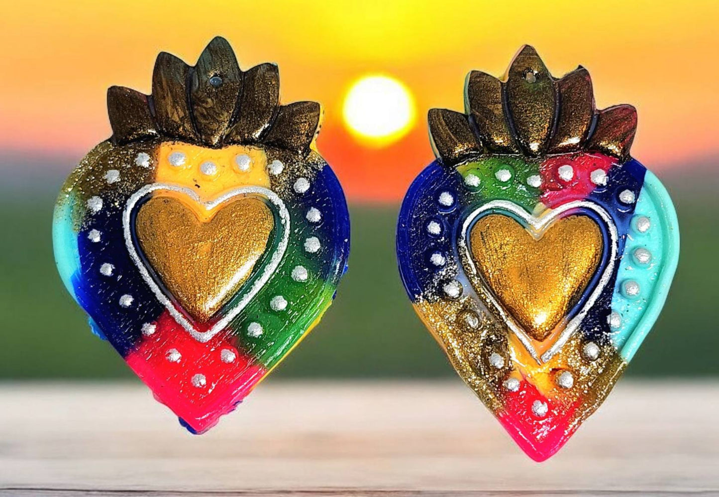 Sacred Heart Imprint Style 1 Imprint Polymer Clay Cutter 4 Sizes You Choose