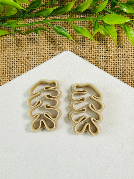 2pc Seaweed Outline Cutter Set Polymer Clay Cutter 5 Sizes You Choose
