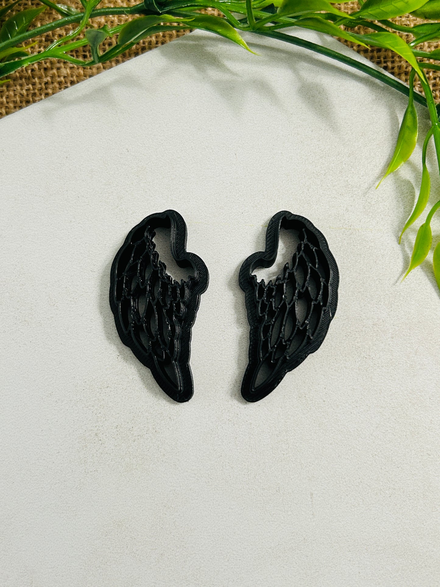 2pc Angel Wing Imprint Cutter Set Polymer Clay Cutter