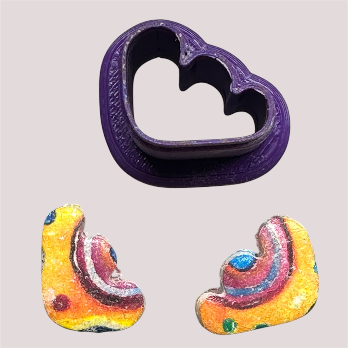 12Pc Assorted Organic Shape Slab or Stud 13mm Polymer Clay Cutter Set