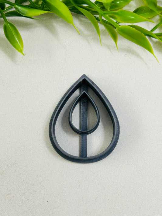 Hollow Teardrop Open Center Polymer Clay Cutter 6 Sizes You Choose