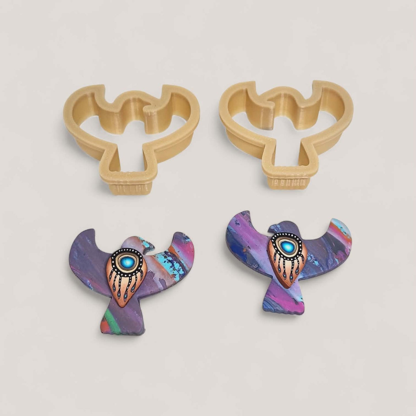 2pc Eagle Bird Outline Cutter Set Polymer Clay Cutter 2 Sizes You Choose