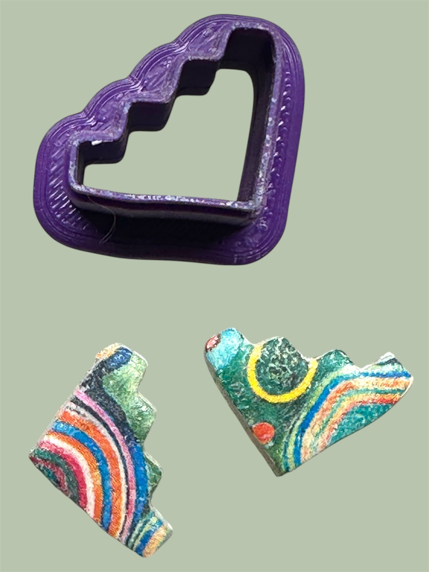 12Pc Assorted Organic Shape Slab or Stud 13mm Polymer Clay Cutter Set