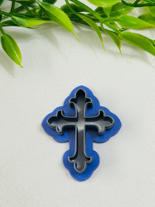 Fancy Cross Outline Polymer Clay Cutter 3 Sizes You Choose