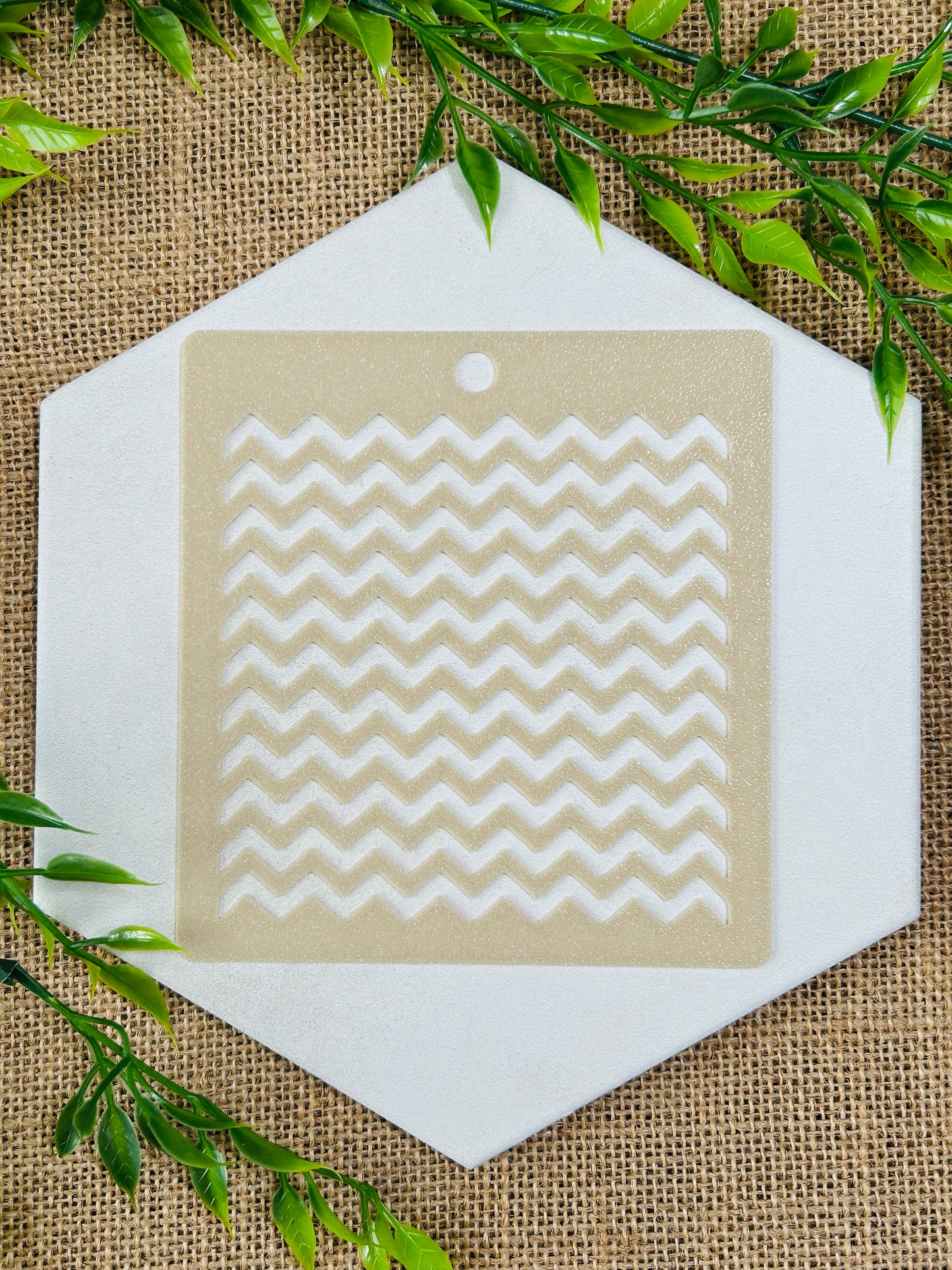 Chevron Stencil For Polymer Clay