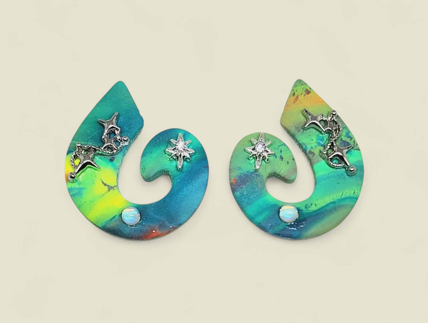 2pc Organic Swirl Outline Cutter Set Polymer Clay Cutter 9 Sizes You Choose